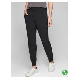 Athleta Lined Black Sojo Joggers Size 12